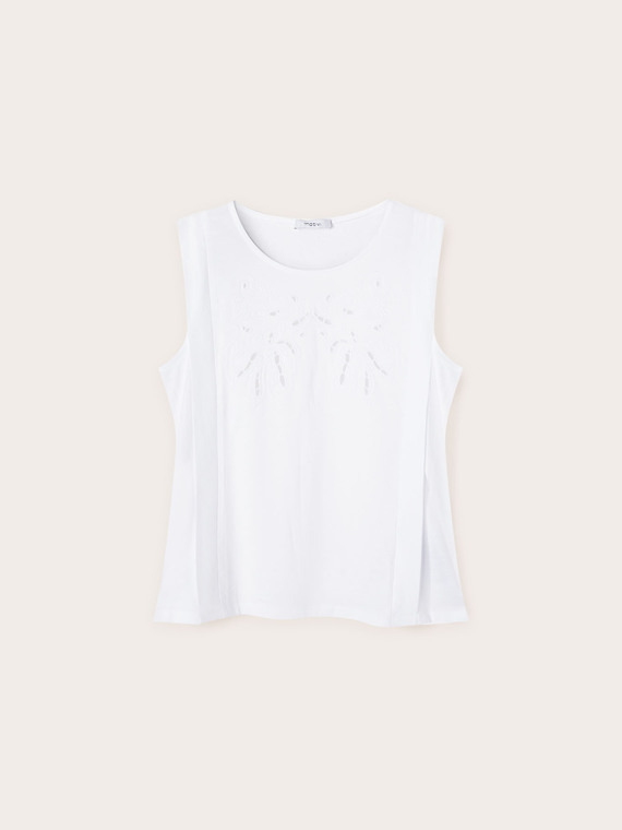 Top with butterfly embroidery