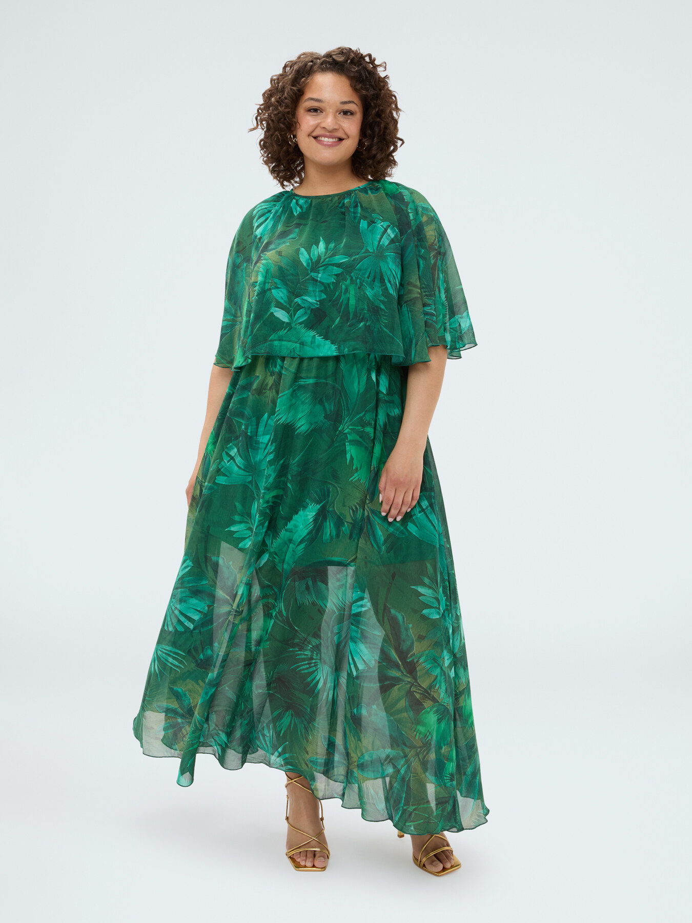 Langes Kleid Dream mit Tropical-Print image number 2