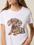 T-shirt with print and appliqués image number 2