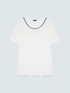 T-shirt en coton avec application sur l'encolure image number 1