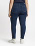 Dunkelblau gewaschene Jeggings mit goldenen Paspeln image number 1