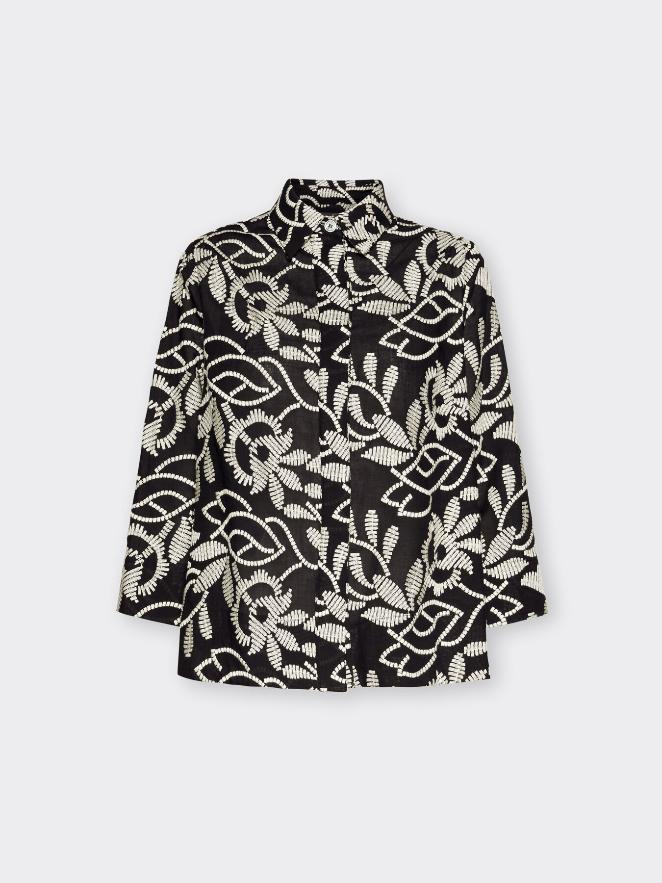 Embroidered cotton shirt image number 4