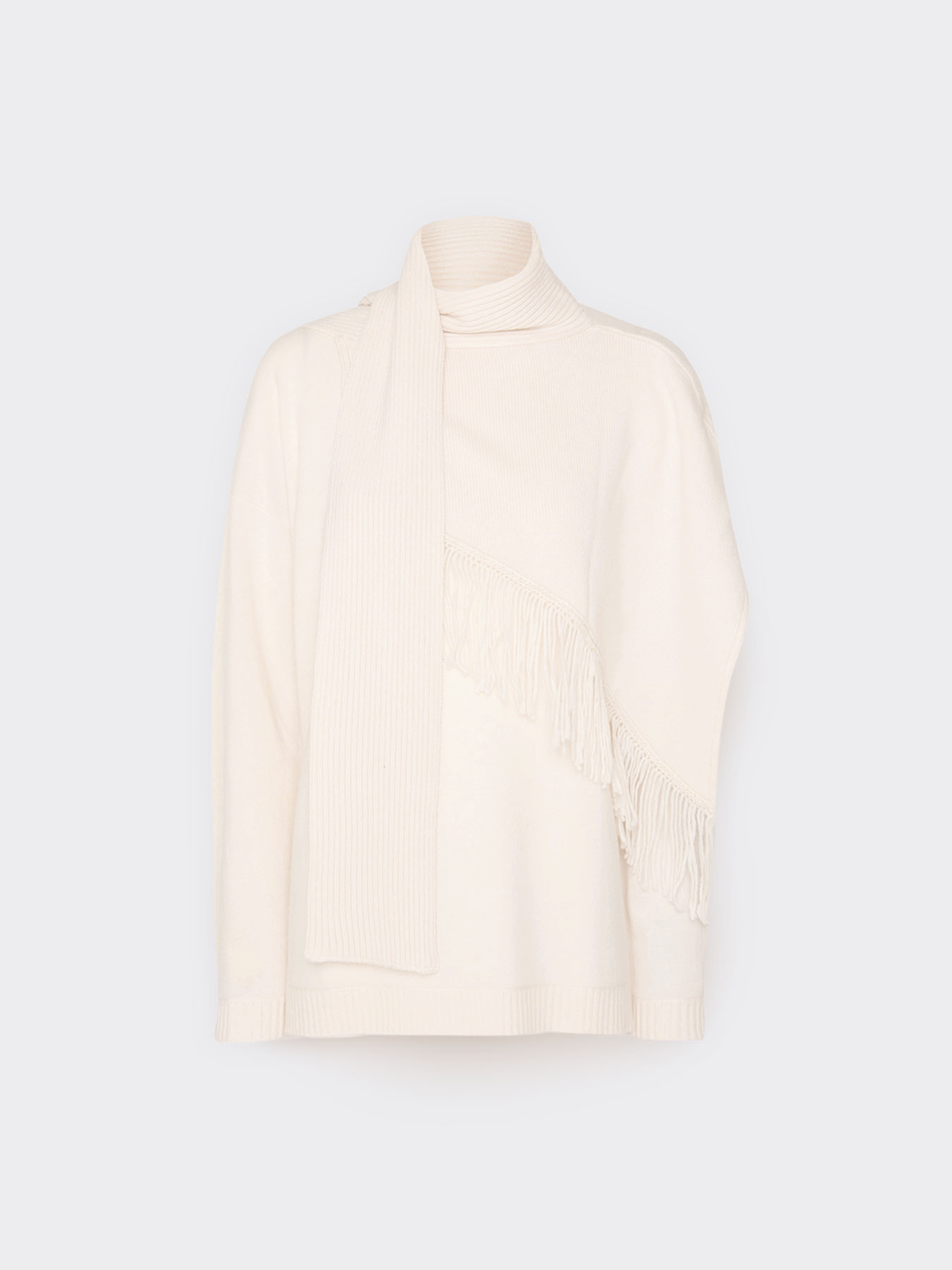 Maglia con frange e sciarpa staccabile image number 4
