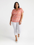 Blusa stampata con scollo a V image number 1