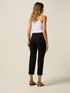 Cropped pants in crêpe fabric image number 1