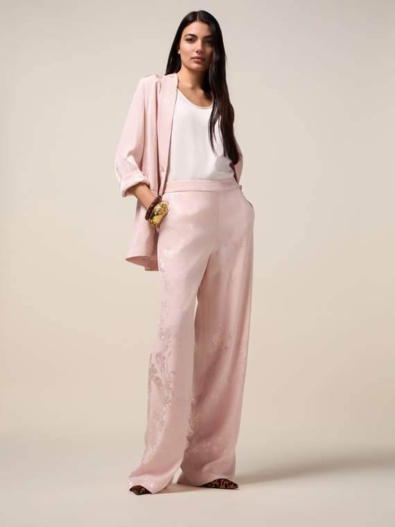 Pantaloni palazzo jacquard