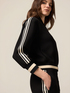 Soft touch sweatshirt with contrasting trim image number 0