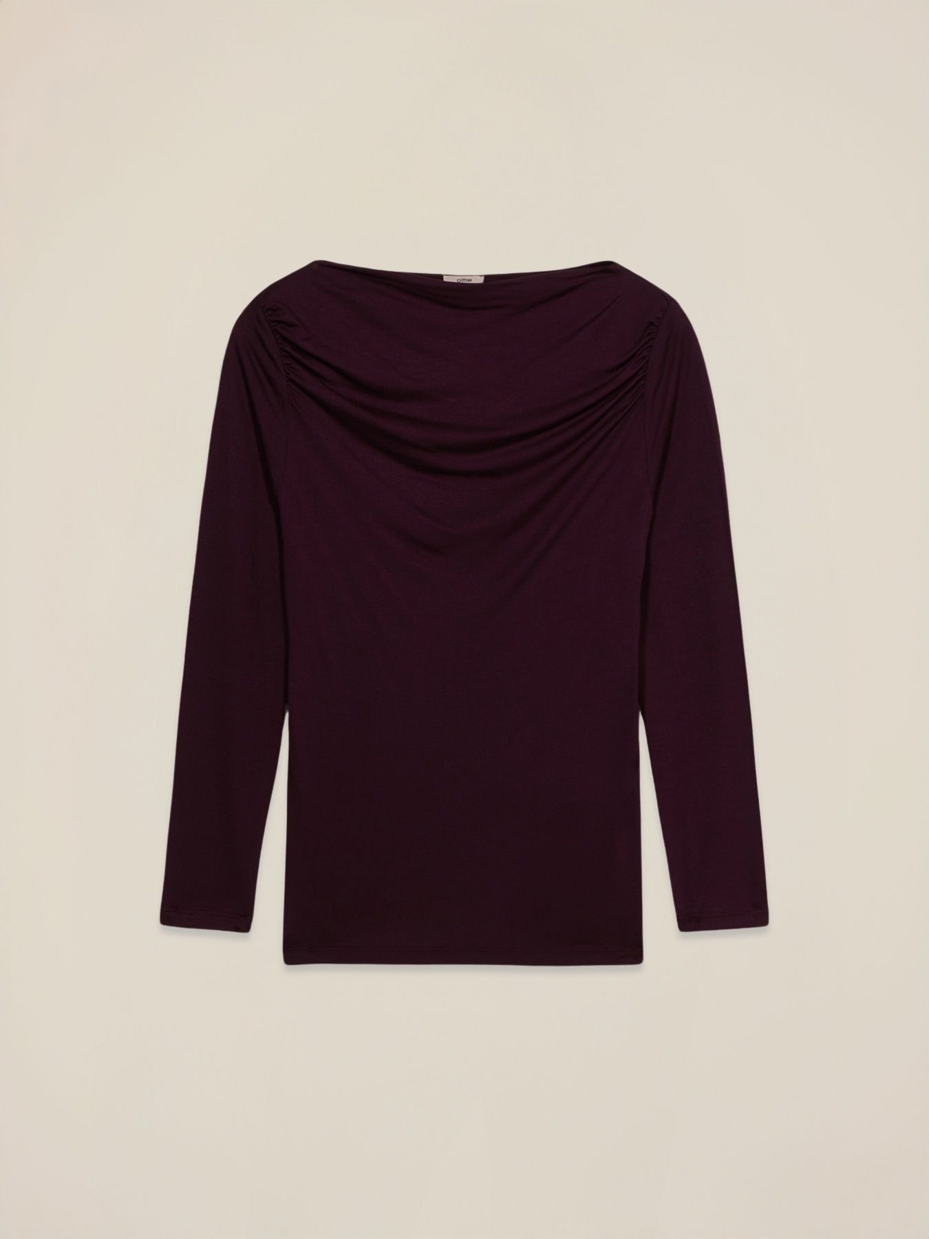 T-shirt in viscosa con drappeggio image number 3