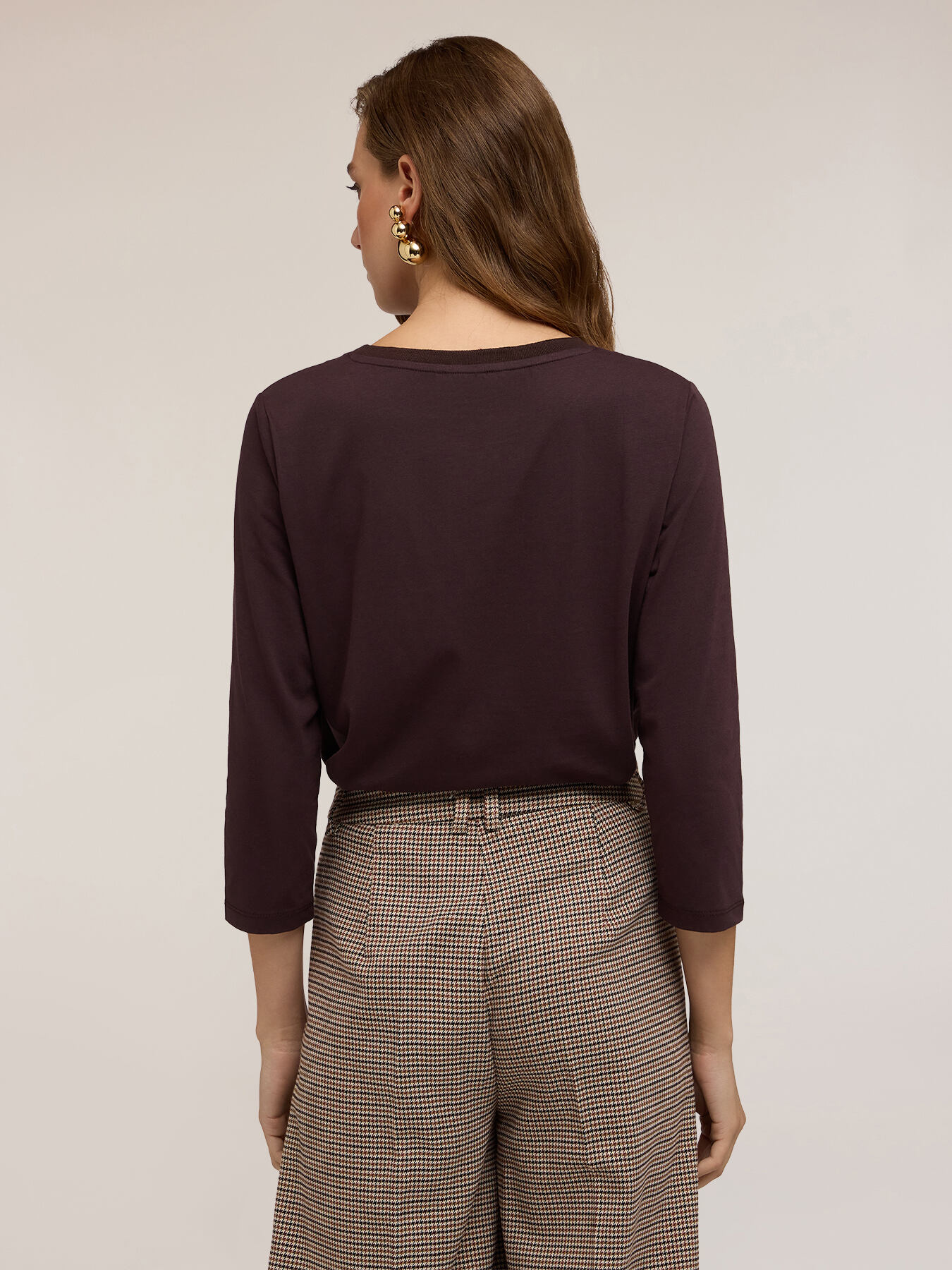 Two-material T-shirt image number 1