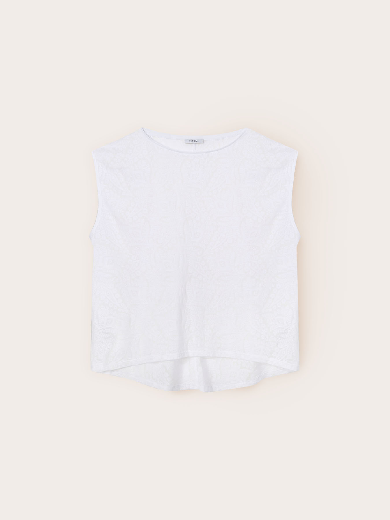 T-shirt with devor&eacute; finish image number 4