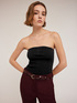 Top bustier in maglia a coste image number 0