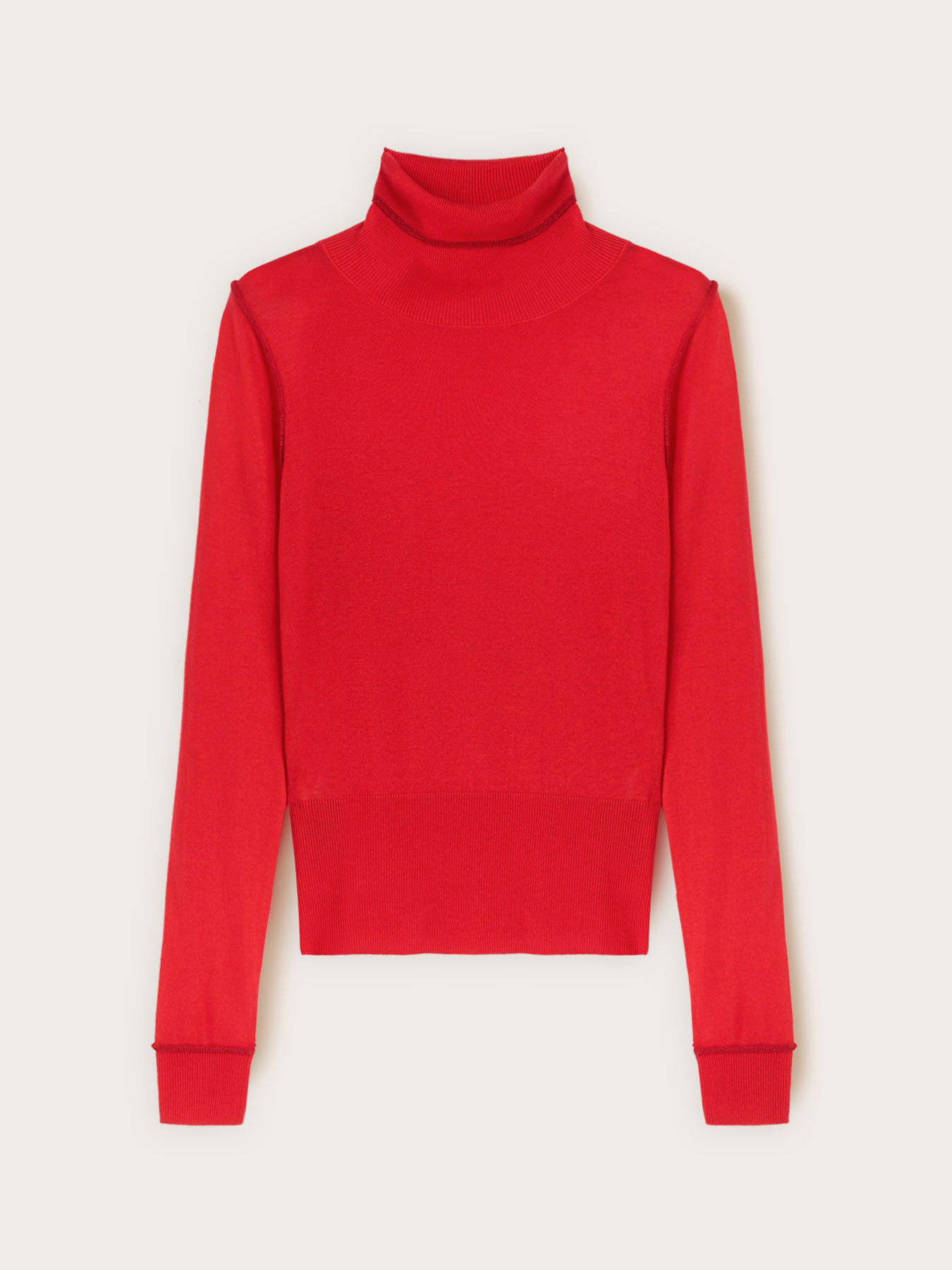 Seiden-Mix-Rollkragenpullover image number 5