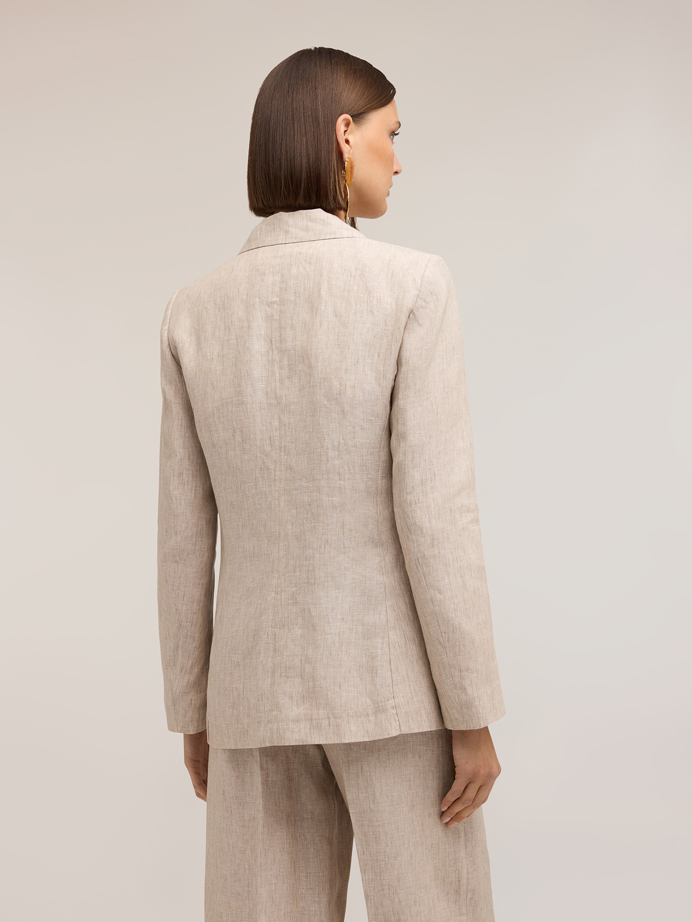 Doppelreihiger Blazer aus Leinen image number 1