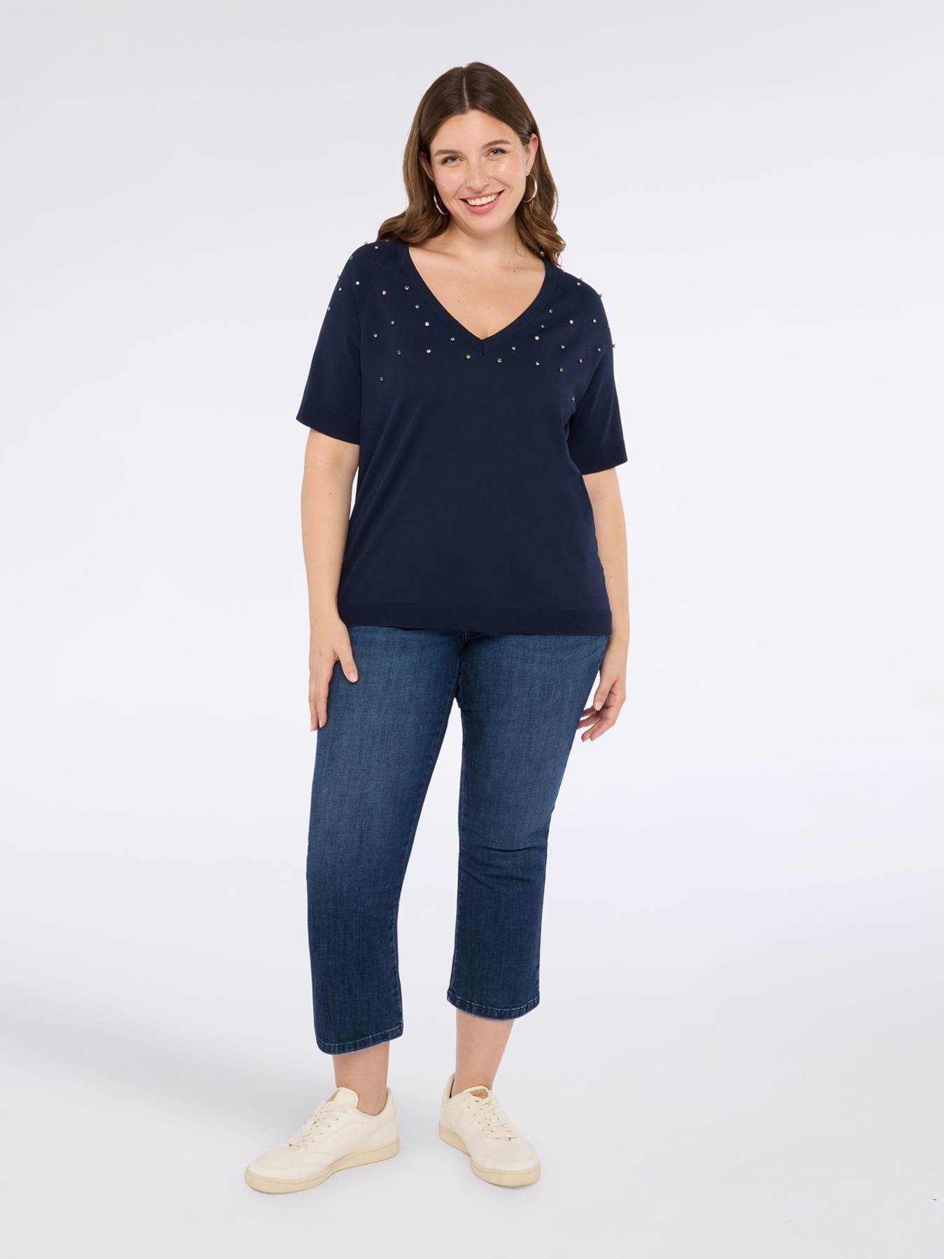 Sweater with luminous appliqués image number 2