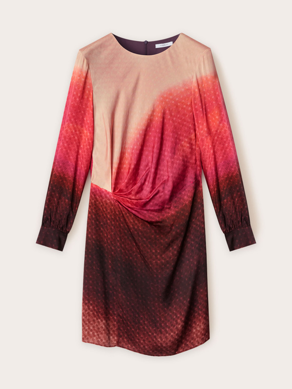 Vestito sfumato in raso