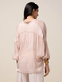 Shoulder-covering blouse in silk blend voile image number 1
