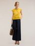 Voile blouse with back cut-out feature image number 2