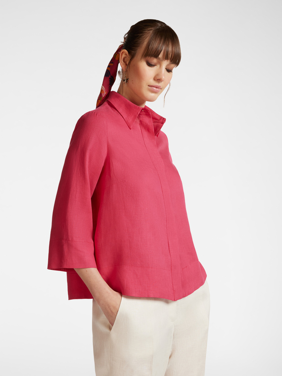 Relaxed fit linen shirt