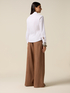 Poplin shirt with jewel button image number 1