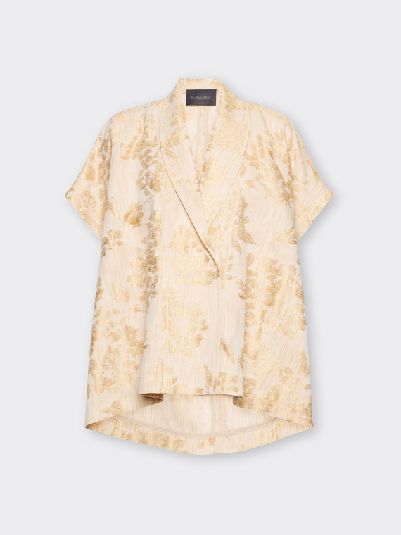 Laminated jacquard caban