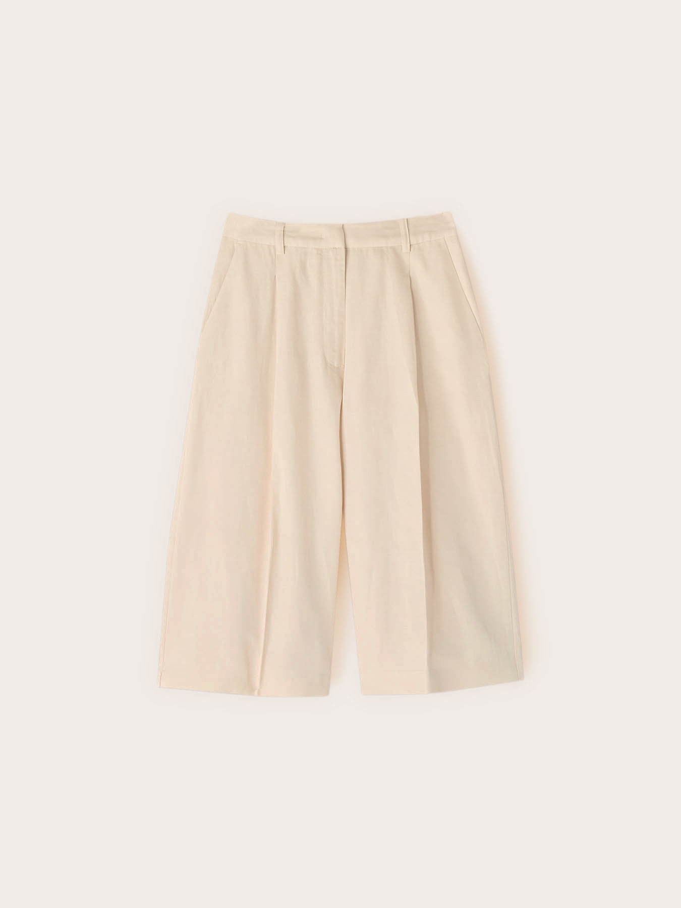 Long linen blend Bermuda shorts image number 4