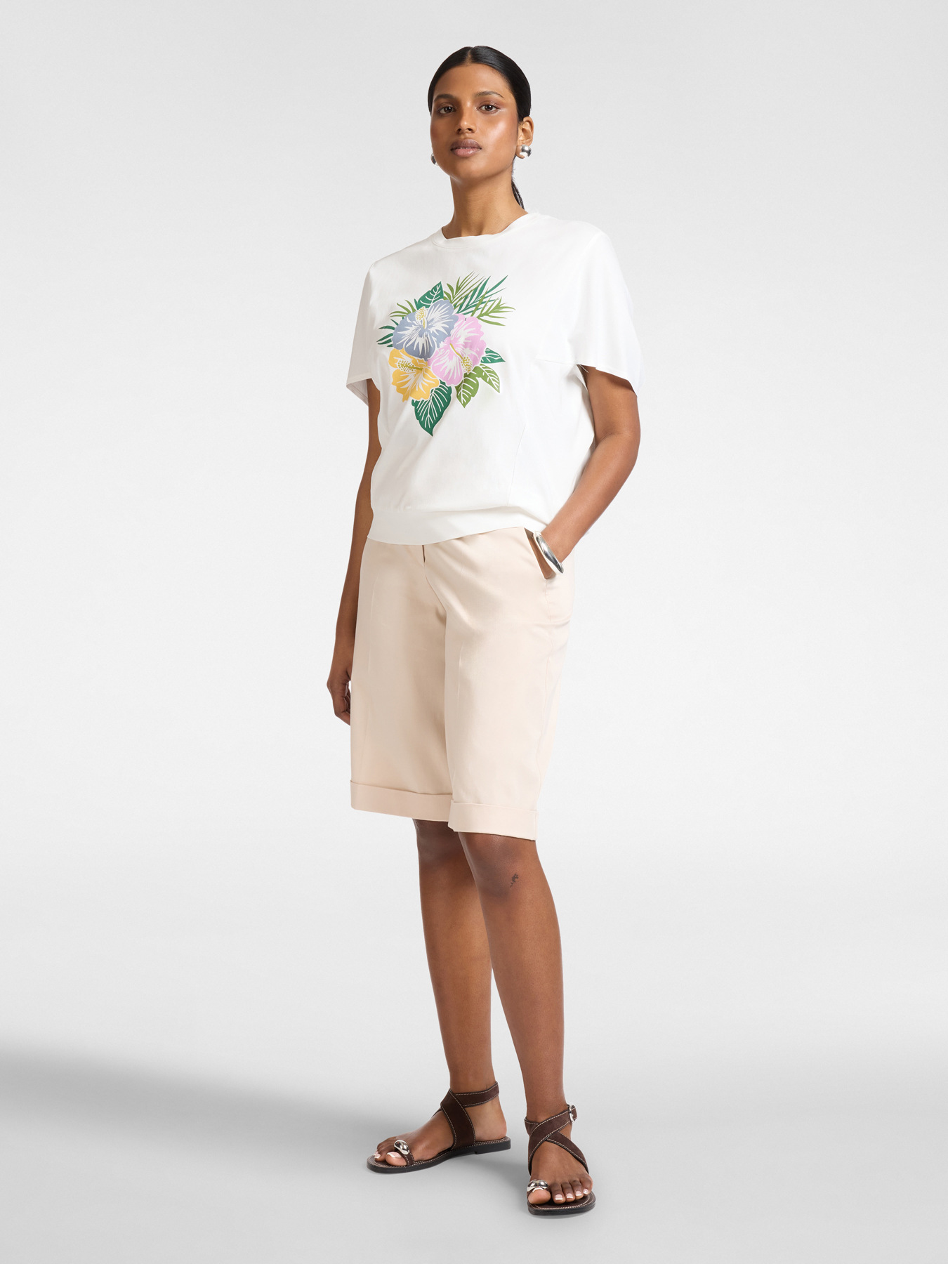 T-shirt in cotone stampata image number 2