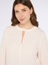 Viscose muslin blouse with teardrop neckline image number 3