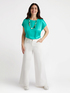 Blusa in raso e jersey image number 3