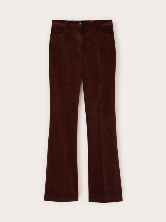 Pantalon évasé en velours côtelé