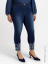 Skinny-Jeans mit Stickerei unten image number 0