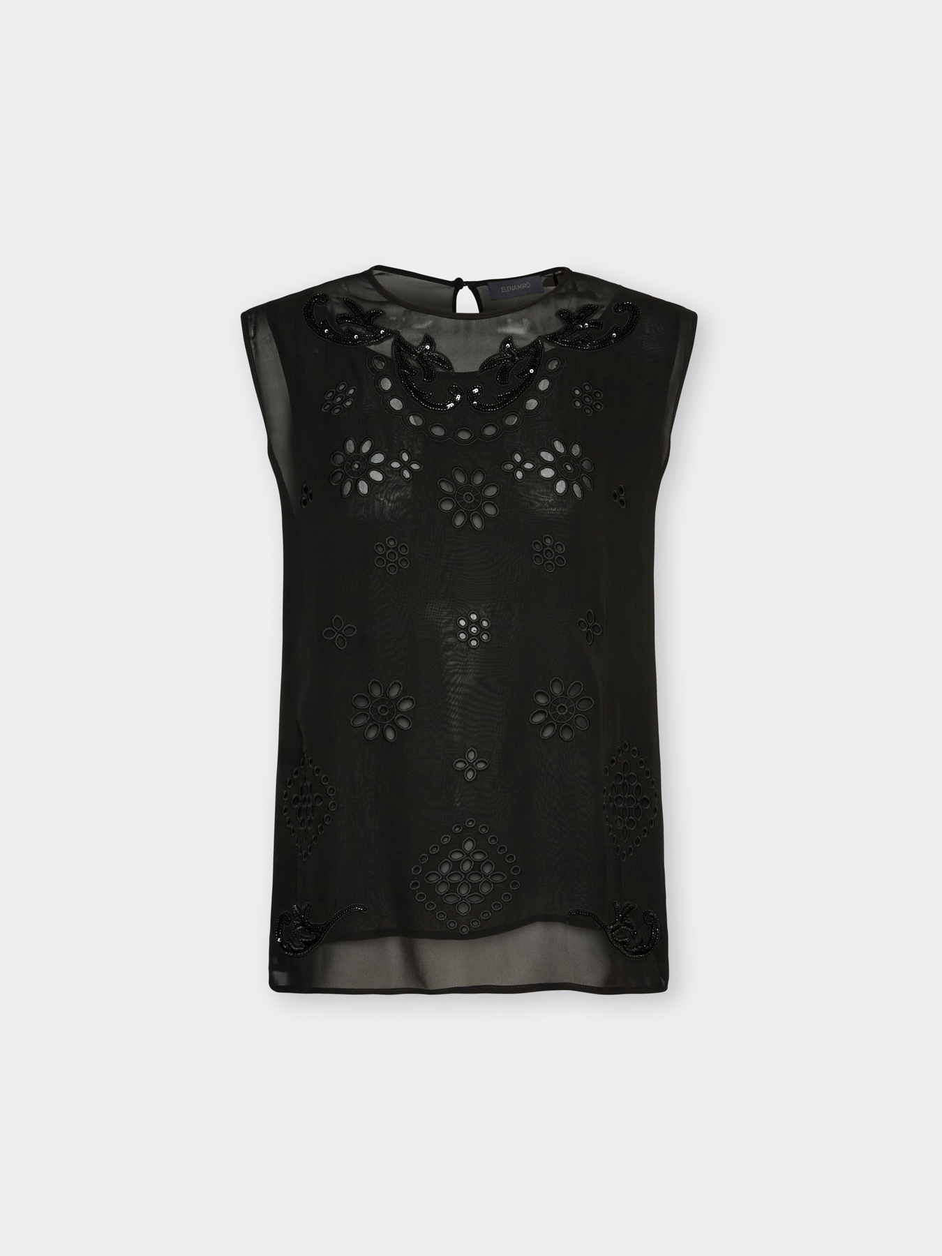 Blusa in georgette traforata image number 5
