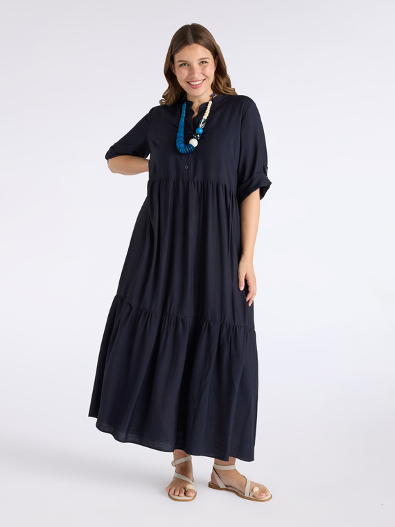Robe longue à volants