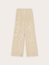 Pantaloni palazzo din satin jacquard image number 4