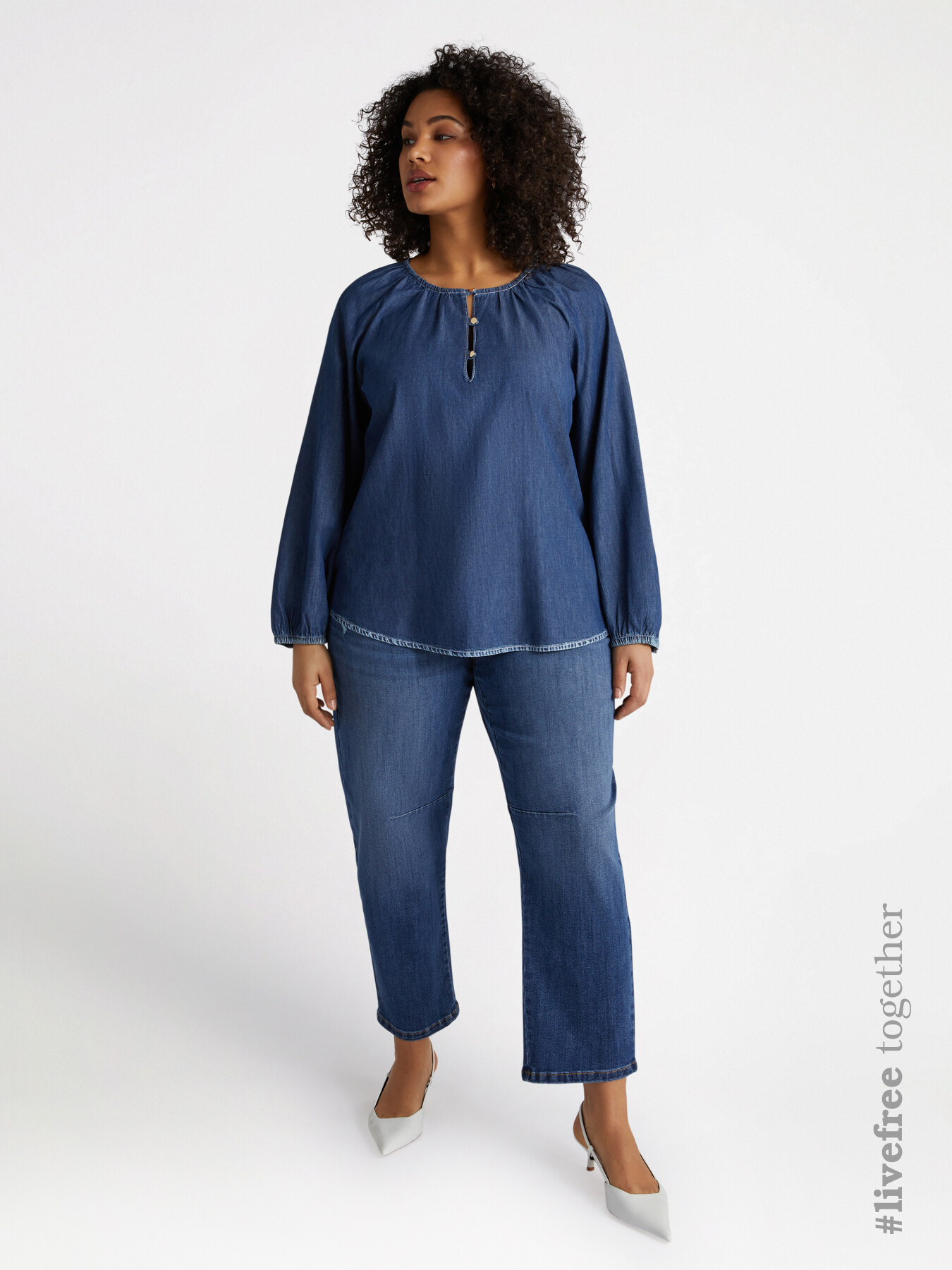 Bluse aus Denim image number 0