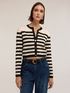 Cardigan rayé lurex avec clous image number 2