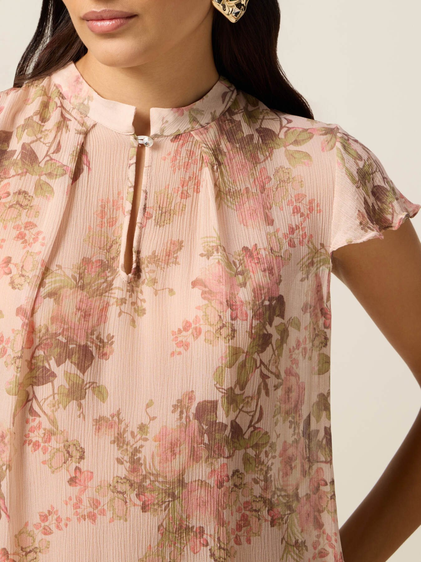 Blusa in viscosa fantasia image number 2