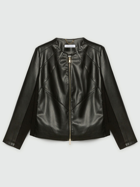 Bikerjacke aus laminiertem Stoff