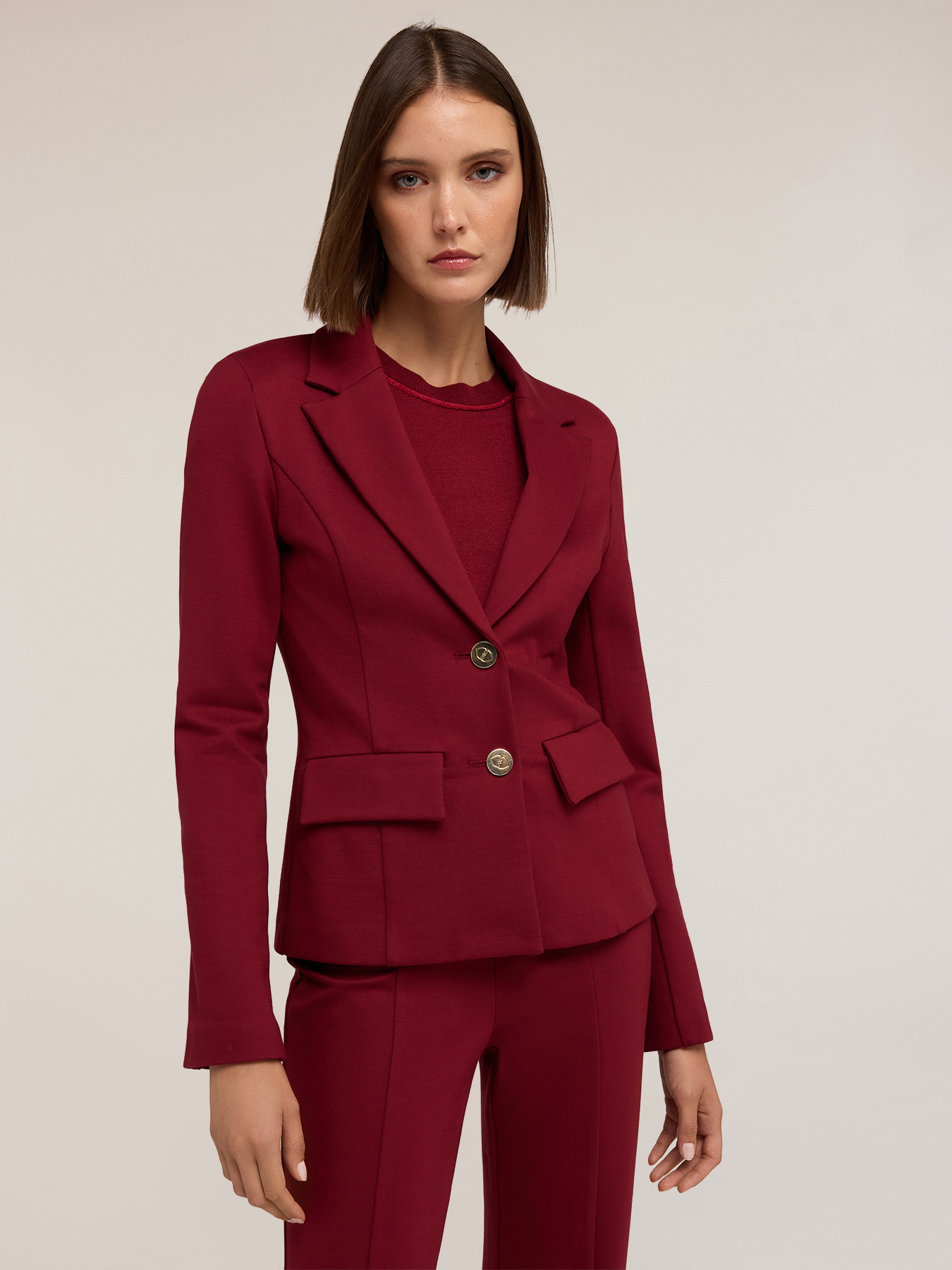 Unlined blazer in milano stitch image number 2