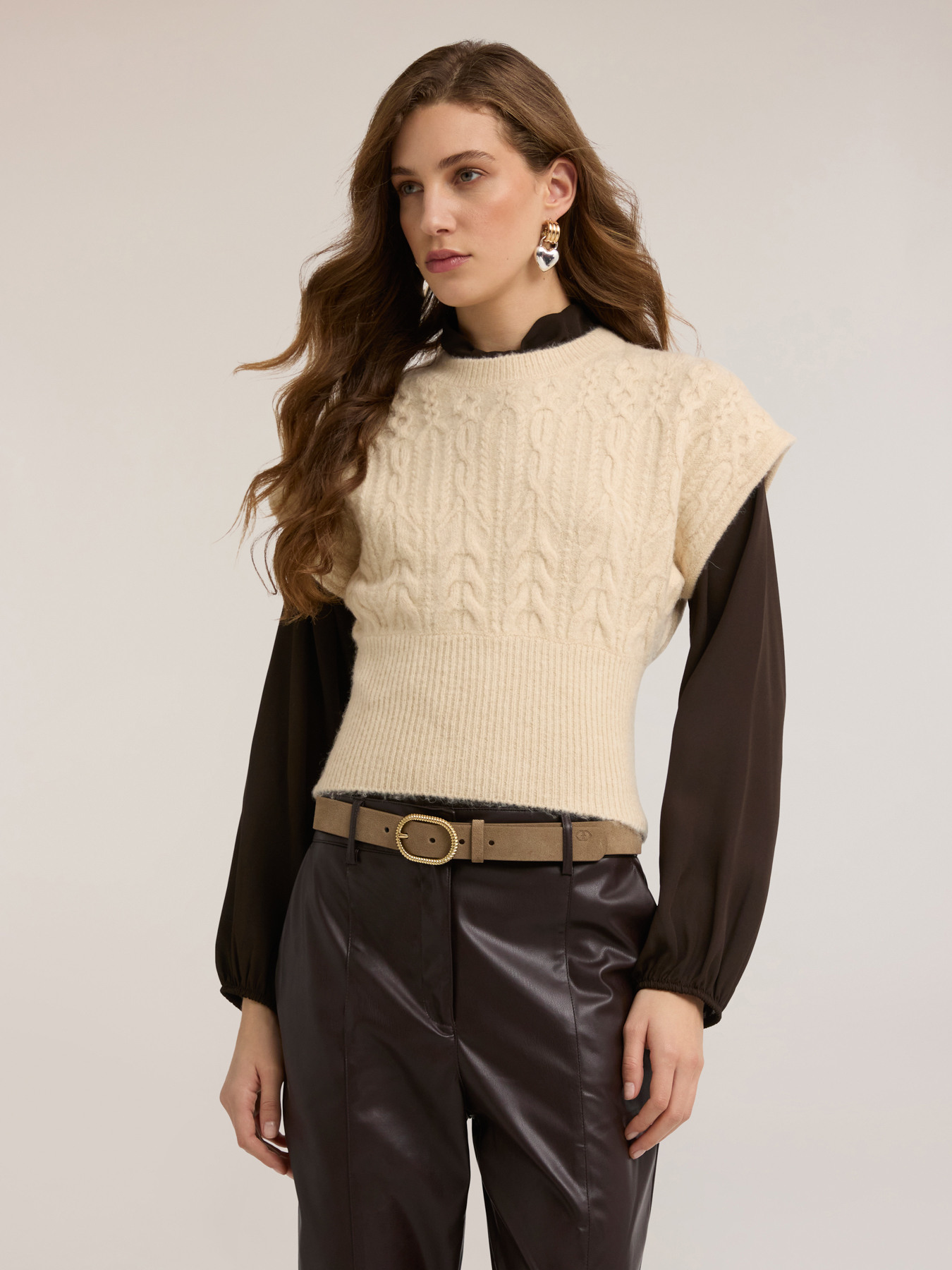 Maglia maniche a kimono a trecce image number 0