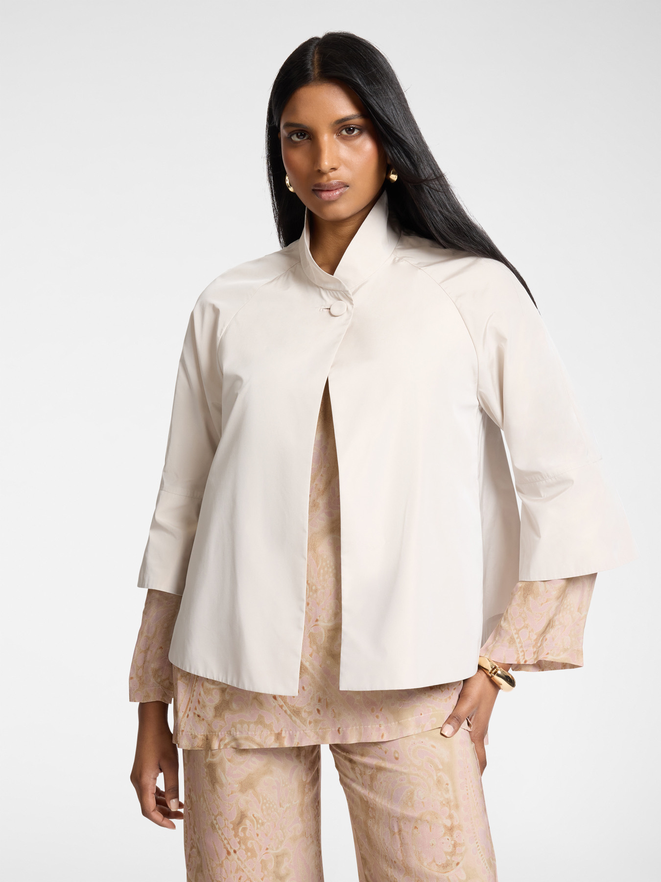 Unstructured taffeta jacket image number 0