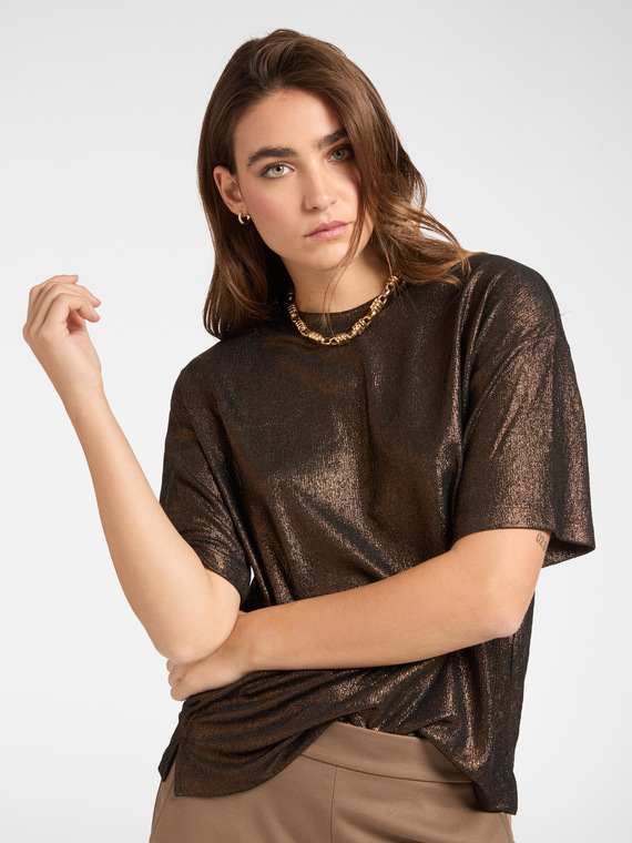 T-shirt in jersey laminato