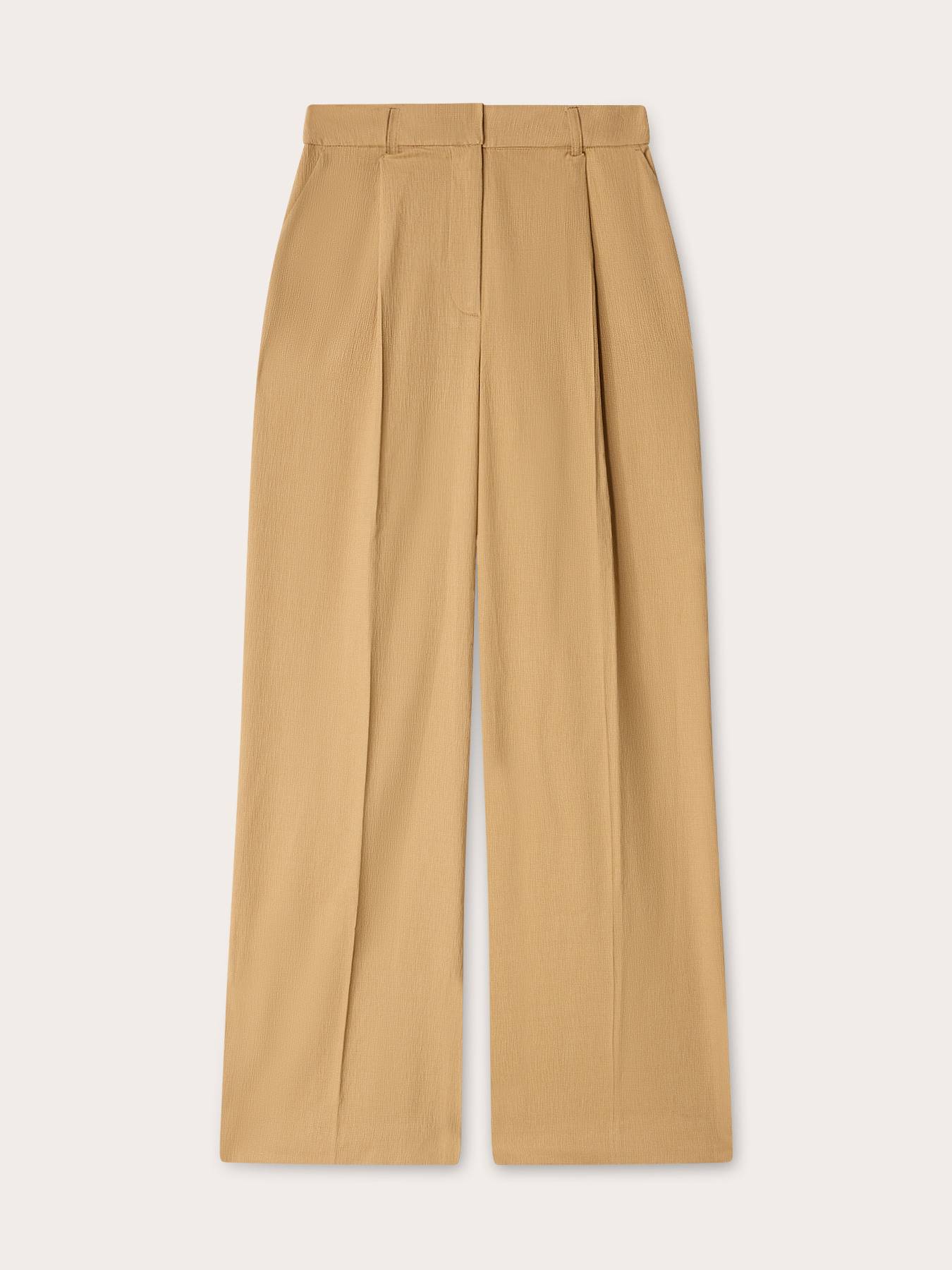 Pantalon fluide large avec plis image number 0