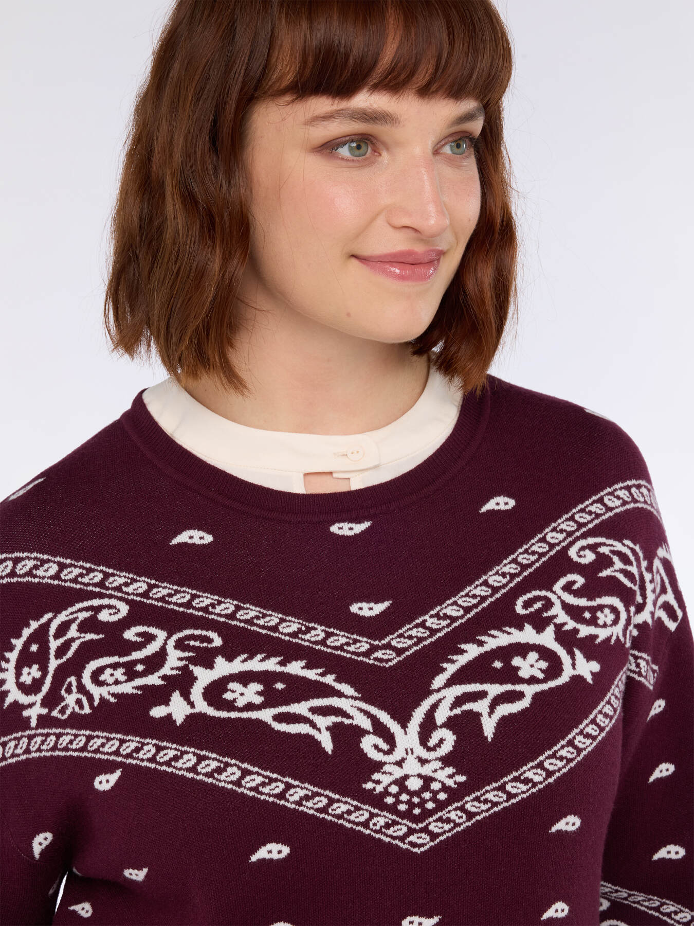 Jacquard-Pullover mit Bandana-Muster image number 3