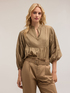 Oversized blouse with pleated feature image number 3