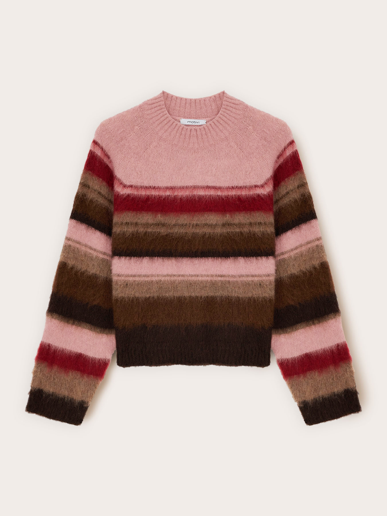 Gestreifter Pullover aus Wollmischung image number 4