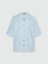 Camicia in lino stretch con borchie image number 4