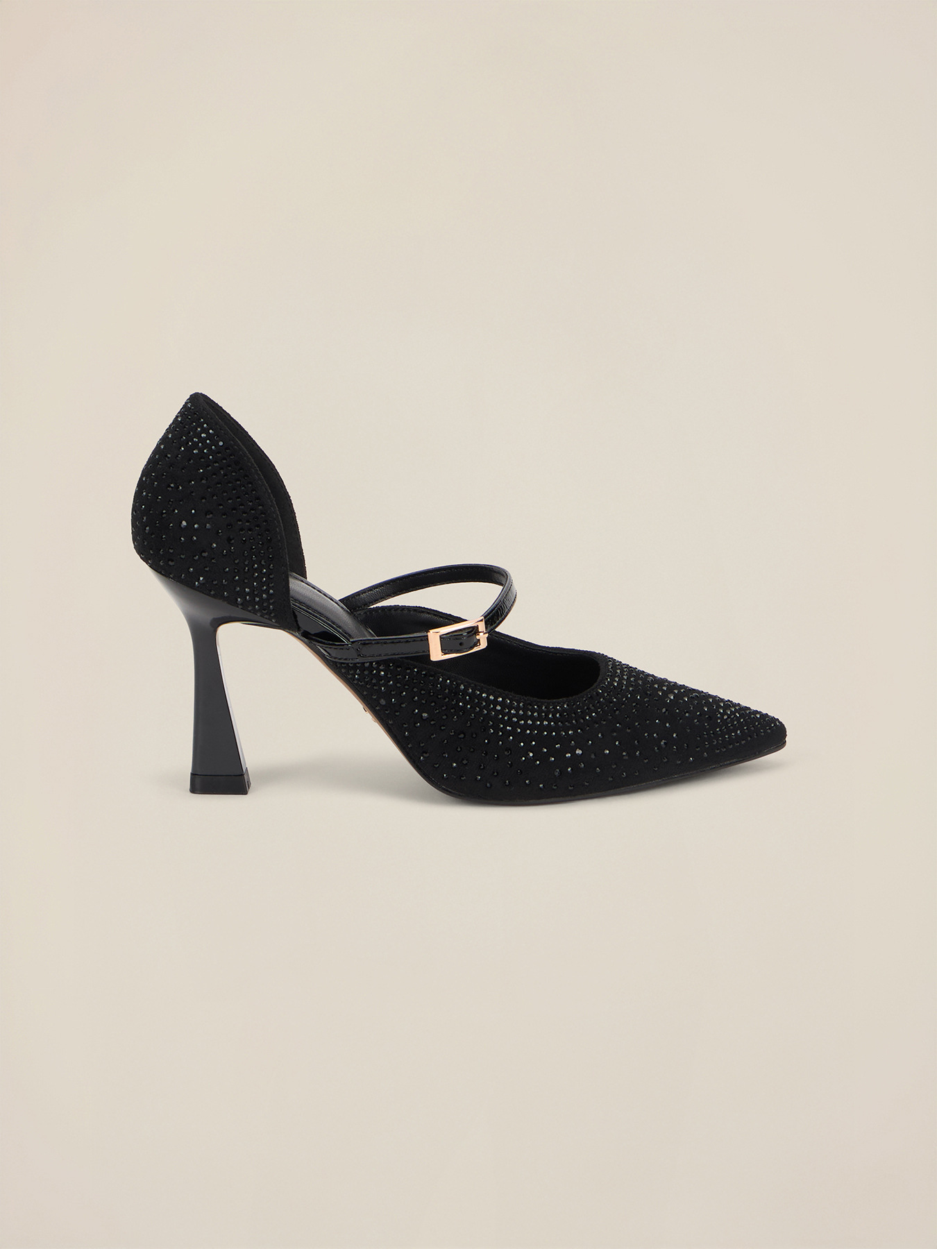 Decollet&eacute; con applicazioni e cinturino image number 2