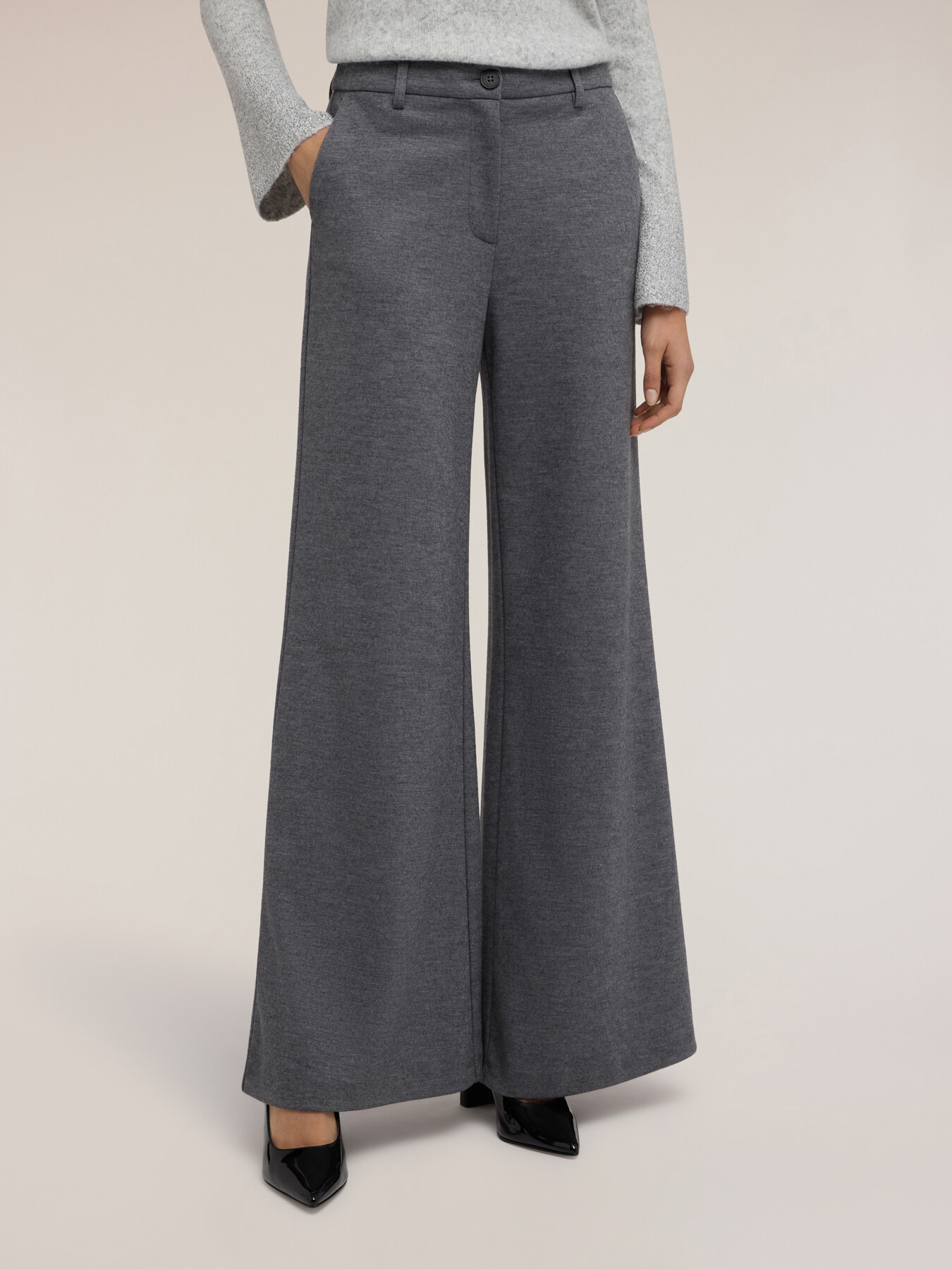 Palazzo pants in wool blend image number 0