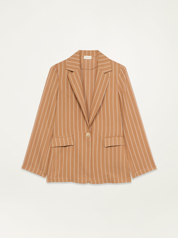 Blazer monopetto gessato