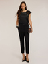 Regular pants in crêpe fabric image number 0